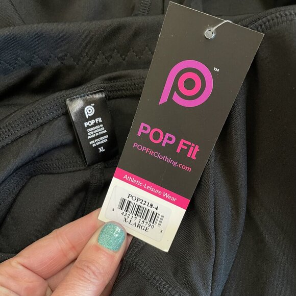 POP Fit | Women's Workout Legging and Top and Bra 5 Piece Bundle | Size: XL - Picture 14 of 15